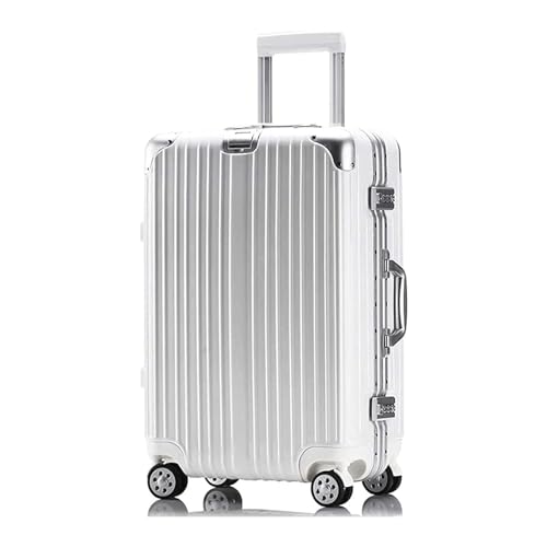 SHENGQIUS Handgepäck Verschleißfester Koffer Kratzfester Koffer ohne Reißverschluss Handgepäck Trolley-Gepäck mit Aluminiumrahmen von SHENGQIUS
