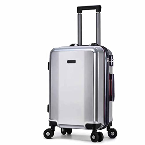 SHENGQIUS Koffer mit Passwort und Doppelschnalle aus Aluminiumrahmen, universeller Trolley mit Rädern, externes Aufladen über USB, intelligentes Gepäck mit großem Fassungsvermögen von SHENGQIUS