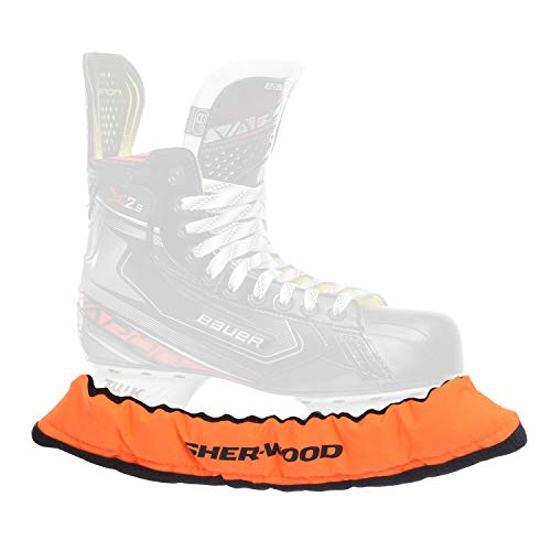 SHER-WOOD Junior Pro elastische Kufenstrümpfe für Kinder Eishockey-& Schlittschuhe, 2 Stück, orange, One Size SHER-WOOD Junior Pro elastische Kufenstrümpfe für Kinder Eishockey-& Schlittschuhe, 2 Stück, orange, One Size von SHER-WOOD