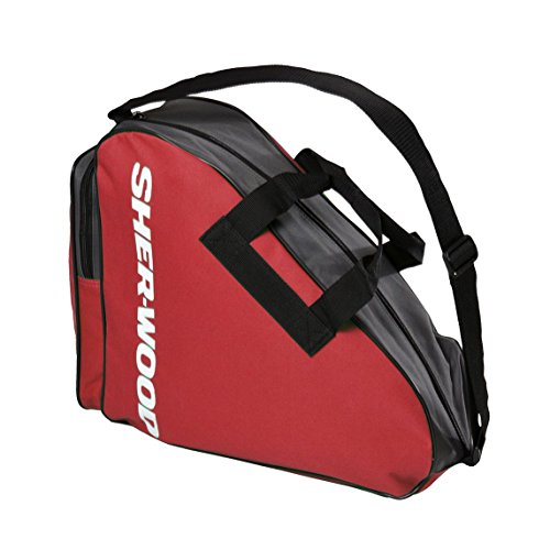 Sherwood Schlittschuhtasche, Inliner-Tasche für Erwachsene und Kinder, Eishockey-Bag, ideal für Rollschuhe und Eislaufschuhe (Rot) von Sherwood