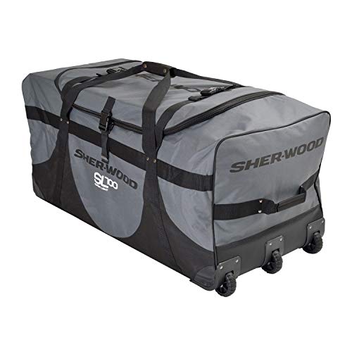 Sherwood 80066 Unisex Goal GS950 Rollentasche Eishockey-Torwarttasche mit 3 Rollen, grau-schwarz, 109 x 51 x 53 cm Sherwood 80066 Unisex Goal GS950 Rollentasche Eishockey-Torwarttasche mit 3 Rollen, grau-schwarz, 109 x 51 x 53 cm von SHER-WOOD