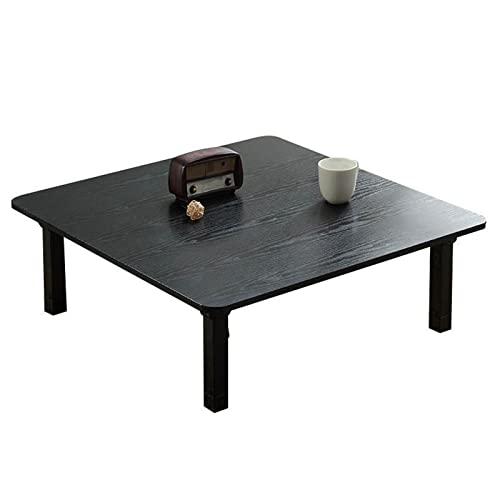 Couchtisch, klappbar, Esstisch, japanischer niedriger quadratischer Tisch, Kang-Tisch, Bodentisch, kleiner Schreibtisch, für Schlafzimmer, Erkerfenster, Teestube, 80 x 80 x 30 cm (A)/a lofty ambition von SHERAF