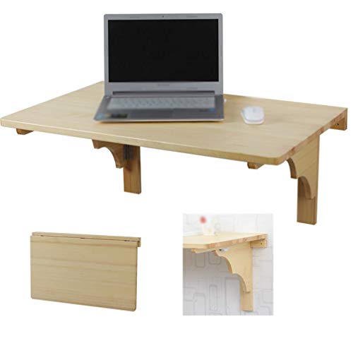Klappbarer Wandschreibtisch, Massivholz-Wandtisch, Computertisch, schwebender Tisch, platzsparender Hängetisch für Arbeitszimmer, Schlafzimmer, Balkon, unterstützt individuelle Anpassung, Größe von SHERAF
