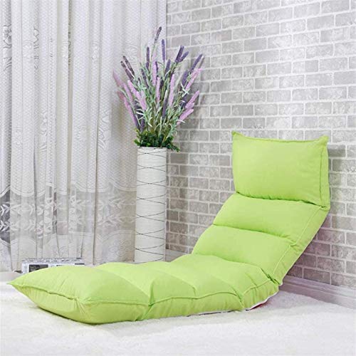 Leichte Möbel Klappbarer Bodenstuhl, Lounge-Schlafsofa, Klappbarer 6-Positionen-Verstellbarer Lazy-Stuhl mit hoher Rückenlehne, Bequemer Schwammsitz, Gaming-Meditationsstuhl mit Stahlrahmen (Farbe: von SHERAF