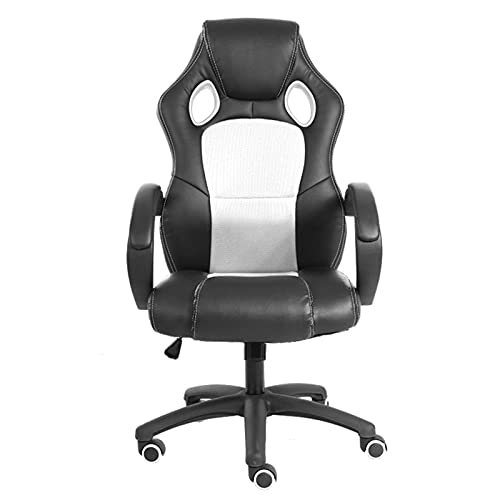 SHERAF Computer-Gaming-Stuhl, ergonomischer Bürostuhl mit hoher Rückenlehne, höhenverstellbar, Rennsport-Sitz, E-Sport-Sessel, Drehsessel für (Gaming-Stuhl) (weiß) Lofty Ambition von SHERAF