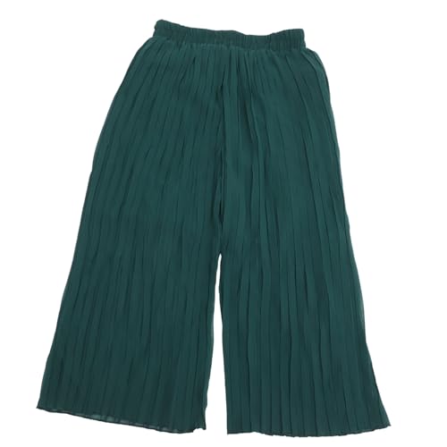 SHERCHPRY 1Stk Chiffon Weite Hose für Damen Umstandsmode Hose Freizeithose Breite Hose Damenhose mit weitem Bein Hose mit hohem Bund und weitem Bein Frauen-Chiffon-Hosen Chiffonhose Green von SHERCHPRY