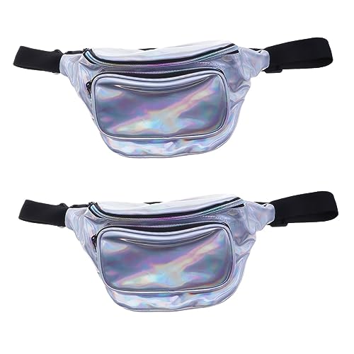 SHERCHPRY 2pcs casual hologramm waist bag sports chest bag Messenger hologram chest bag sports bag Kits outdoor personality beach bag crossbody beach bag fanny pack one shoulder, silber, medium, SHERCHPRY 2pcs casual hologramm waist bag sports chest bag Messenger hologram chest bag sports bag Kits outdoor personality beach bag crossbody beach bag fanny pack one shoulder, silber, medium, von SHERCHPRY
