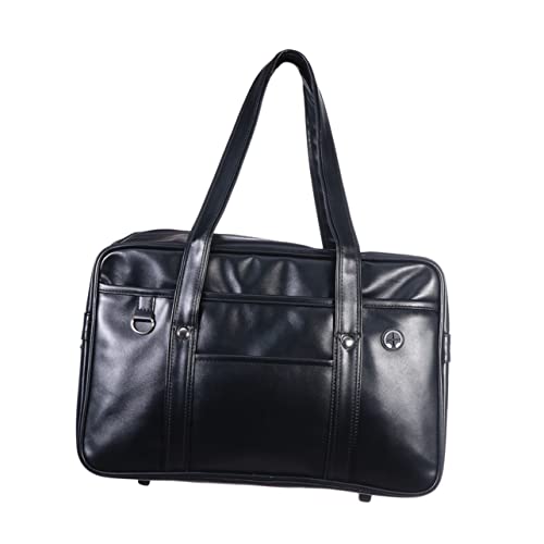 SHERCHPRY Schultertasche Schulter Aktentasche wiederverwendbar Griffe Taschen Laptop-Geldbörse für Damen Handtasche schultüte schulterhalter Mans PU-Computertasche einheitliche Tasche Black von SHERCHPRY