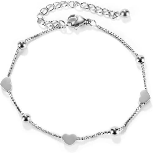 SHGDAIO Damenarmband, Titan-Herz-Charm-Armbänder für Frauen von SHGDAIO