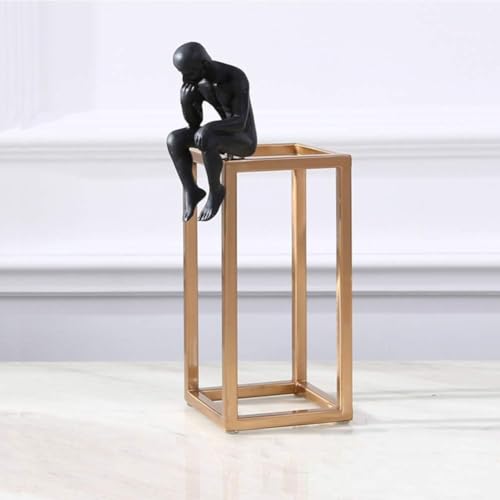 SHGDAIO Die Denkerstatue, Moderne Skulptur Kunsthandwerk Kunst Ornament Figur für Zuhause Arbeitszimmer Büro Schreibtisch Dekoration-b 10x10x31cm(4x4x12inch) Geschenk von SHGDAIO