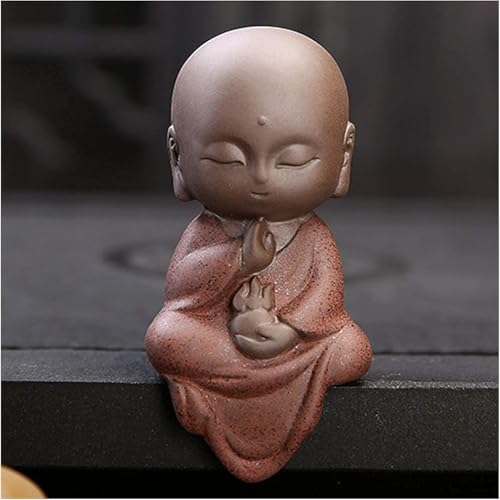 SHGDAIO Kreative kleine Buddha-Statuen, buddhistischer Tathagata, süßer Buddha-Sand, Keramik-Tee-Haustier-Zubehör, Budha-Ornamente, Boutique (Farbe: R123), Geschenk von SHGDAIO