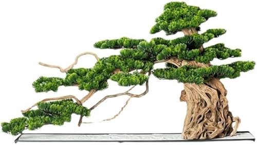 SHGDAIO Künstlicher Bonsai-Baum, Simulation Kiefer Bonsai, große grüne Pflanze, gefälschter Baum, Hotel Veranda Villa Ornamente, Haus Landschaftsbau Dekoration, Büro Dekoration Bonsai von SHGDAIO