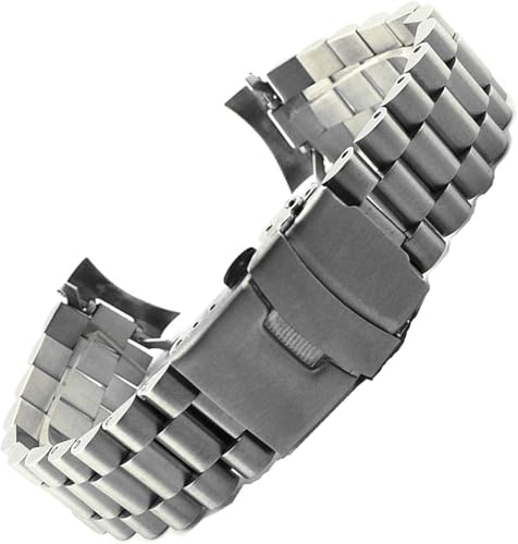 SHGDAIO Uhrenarmband, 20 mm 22 mm Armband Edelstahlarmband Poliert Herren Gebogenes Ende Ersatzuhrenzubehör von SHGDAIO