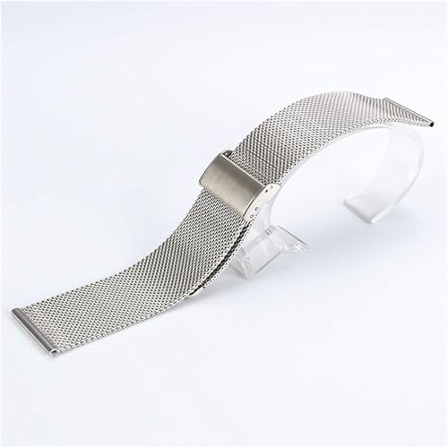 SHGDAIO Uhrenarmband, universelle Einzelschnalle mit 16 mm, 18 mm, 20 mm, 22 mm, silbernem Edelstahlarmband, Ersatzarmband von SHGDAIO