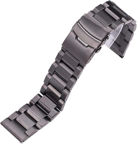 SHGDAIO Uhrenarmband aus Edelstahl, 18 mm, 20 mm, 22 mm, 24 mm, Herren, gebürstetes Metall, Uhrenarmband, Ersatzarmband für Zubehör von SHGDAIO