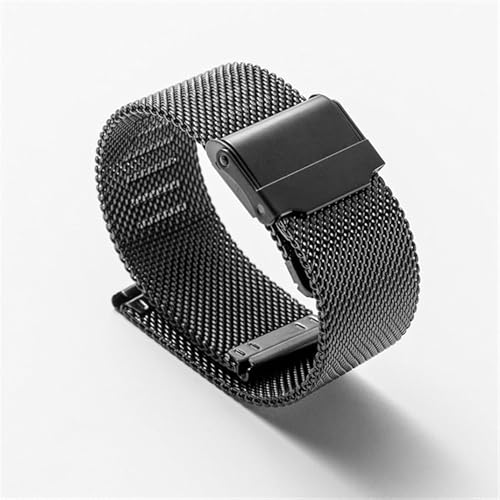 SHGDAIO Uhrenarmband mit Doppelschnalle, 12–22 mm, universelles Uhrenarmband aus Edelstahl und Metall, Uhrenzubehör von SHGDAIO