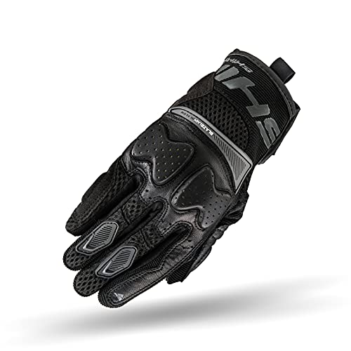 SHIMA Blaze Lady Motorradhandschuhe Damen - Belüftete, Sommer Handschuhe aus Mesh mit Knöchel und Finger Protektoren, Verstärkte Handfläche (Schwarz, M) von SHIMA