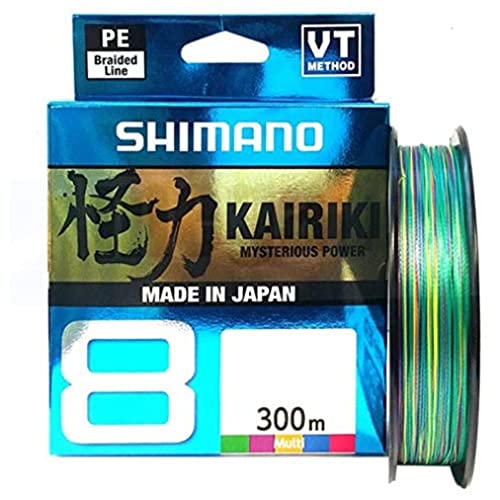 Schnur Kairiki 8, 300 m, 0,215 mm, 20,8 kg, Mehrfarbig Schnur Kairiki 8, 300 m, 0,215 mm, 20,8 kg, Mehrfarbig von SHIMANO