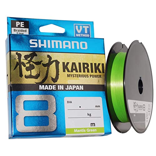 SHIMANO Kairiki 8, 150 Meter, Mantis Grün, 0.350mm/39.5kg, 8fach Geflochtene Angelschnur, 59WPLA58R0A SHIMANO Kairiki 8, 150 Meter, Mantis Grün, 0.350mm/39.5kg, 8fach Geflochtene Angelschnur, 59WPLA58R0A von SHIMANO