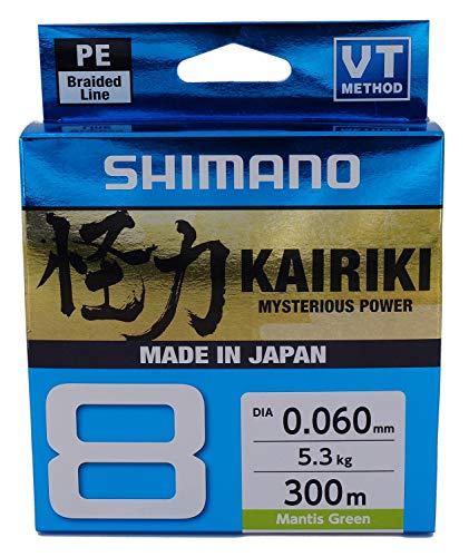 Line Kairiki 8, 300 m, 0,23 mm, 22,5 kg, M, Grün von SHIMANO