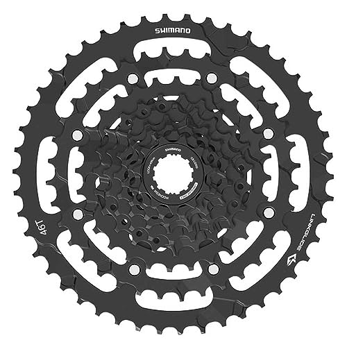 Shimano Unisex-Adult Cassette 9v 11-46 CS-LG300 Fahrradkassetten und Kiefernkerne, Mehrfarbig, One Size von SHIMANO