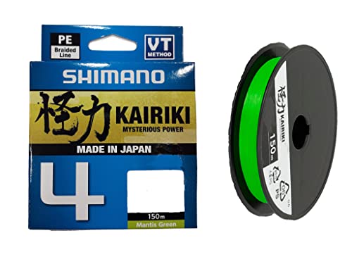 SHIMANO Tresse 4 Brins Kairiki 4 Mantis Green 150m - D.0,13mm - R.7,4Kg - LDM54TE1013015G SHIMANO Tresse 4 Brins Kairiki 4 Mantis Green 150m - D.0,13mm - R.7,4Kg - LDM54TE1013015G von SHIMANO