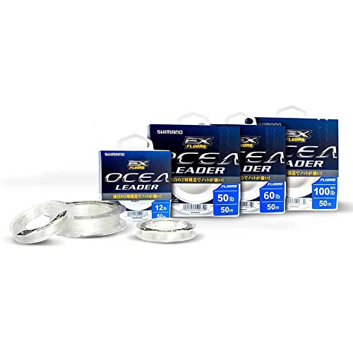 SHIMANO Unisex-Adult Line Ocea EX Fluoro Leader 50m 0.916mm 100lb Clear Sporting Goods, Multicolor, One Size SHIMANO Unisex-Adult Line Ocea EX Fluoro Leader 50m 0.916mm 100lb Clear Sporting Goods, Multicolor, One Size von SHIMANO