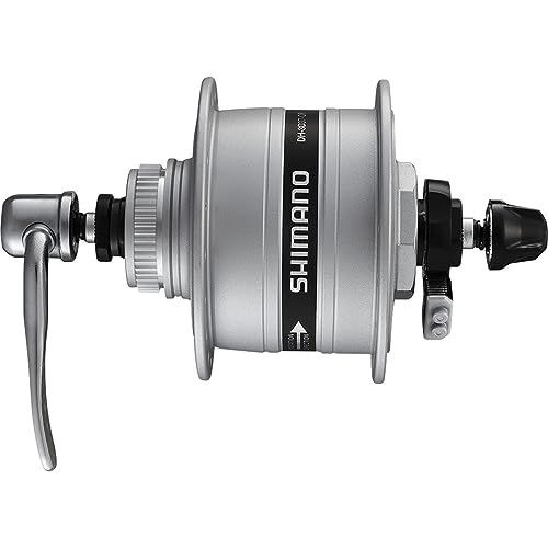 SHIMANO Unisex – Erwachsene DH-3D37 Nabendynamo, Silber, Einheit von SHIMANO