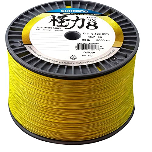Shimano 59WPLM98S4B Geflecht, 8 Stränge, Gelb, 3000 m – Durchmesser 0,13 mm – R.8,2 kg – 59WPLM98S4B Shimano 59WPLM98S4B Geflecht, 8 Stränge, Gelb, 3000 m – Durchmesser 0,13 mm – R.8,2 kg – 59WPLM98S4B von SHIMANO