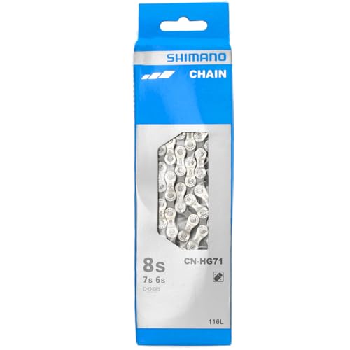 Shimano Unisex – Erwachsene Kette CN-HG71 6/7/8-fach, Silber, 116 Glieder von SHIMANO