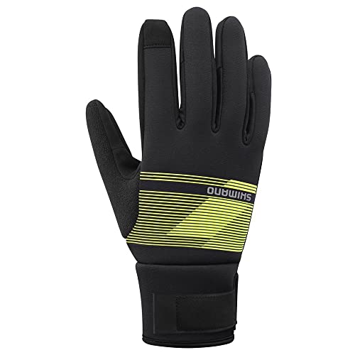Shimano Windbreak Thermo Handschuhe Herren schwarz/gelb Shimano Windbreak Thermo Handschuhe Herren schwarz/gelb von SHIMANO