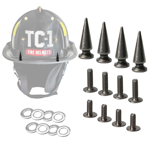 Feuerwehr Helm Spikes, Feuer Harte Hut Niete, Kappe Dekoration Zubehör, Nickel Legierung, 1" L, 4 Pcs von SHINETEC