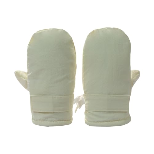 SHINROAD Anti-Rutsch-Baby-Handschuhe, wasserdicht, 1 Paar, Kinder-Winter-Fäustlinge für 1–8 Jahre, dick, mit Plüsch gefüttert, winddicht, Wärmespeicherung, kaltes Beige, Größe M von SHINROAD