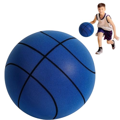 SHINROAD Silent Basketball Kinder, Lautloser Basketball Mute Ball, Lautlose Basketball, Lautloser Basketball für Zuhause Geeignet für Verschiedene Indoor-Aktivitäten für Kinder (Blau, 21cm) von SHINROAD