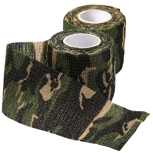 SHITOOMFE Camo Wrap Camouflage-Bänder, 2pcs 14,8 Fuß Lange Selbstklebende Camo-Verpackung, elastisches Camo-Klebeband, cutable wiederverwendbares Camo-Formband für Sportklettercamping im Freien SHITOOMFE Camo Wrap Camouflage-Bänder, 2pcs 14,8 Fuß Lange Selbstklebende Camo-Verpackung, elastisches Camo-Klebeband, cutable wiederverwendbares Camo-Formband für Sportklettercamping im Freien von SHITOOMFE