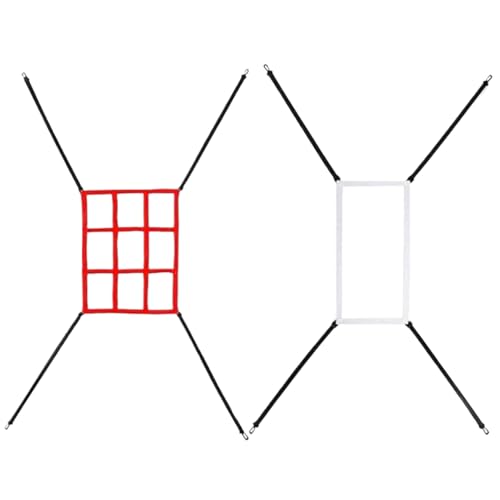 Strike Zone Target 2PCS Einstellbares Pitching -Ziel für Baseball -Softball -Netto -Verdickter -Pitching -Net mit Buckle & fester Haken -Pitcher -Genauigkeitstraining -Hilfsmittel, Pitching -Ziel von SHITOOMFE
