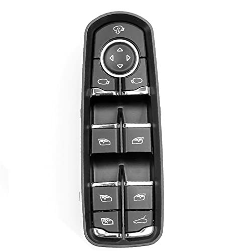 Auto-Druckknopfschalter 7PP959855C Fensterheberschalter, für Porsche, für Panamera, für Cayenne, für Macan 2010-2015 (Farbe:, für Glasschloss) von SHSMDM