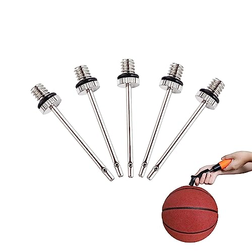 SHUBEIEUMI Ballpumpe Nadeln, 5 Stück Ballpumpen Aufblasnadel aus Edelstahl, Passt für jeden Sportball Volleyball Basketball Fußball Gymnastik Soccer Ball, Aufblasgerät Luftpump SHUBEIEUMI Ballpumpe Nadeln, 5 Stück Ballpumpen Aufblasnadel aus Edelstahl, Passt für jeden Sportball Volleyball Basketball Fußball Gymnastik Soccer Ball, Aufblasgerät Luftpump von SHUBEIEUMI