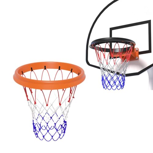 Tragbares Basketballnetz, abnehmbar, leicht, Basketballkorb, Netzrahmen, einfach zu installieren, Wurf- und Befestigungssystem für randlose Reifen, professionell für Sporthalle, Outdoor-Ausrüstung von SHYKNYU