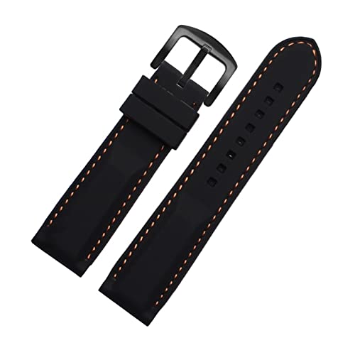 Herren-Silikon-Armband, 20 mm, 22 mm, 24 m, für MIDO Citizen Omega Sport, Gummi-Ersatzarmband, rot, blau, orange, weiß, weiches Armband von SHZZHS