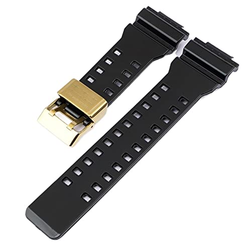 SHZZHS 16mm Gummiband Männer Für Ga-110 Ga-400 Gd-120 Edelstahl Schleife HoopRing Harz Kunststoff Uhrenarmband Armband von SHZZHS