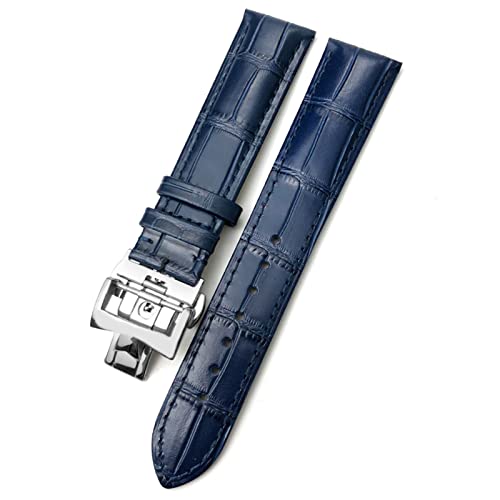 SHZZHS 19mm 20mm 21mm 22mm Uhrenarmband Ersatz für Vacheron Constantin Patrimony VC Schwarz Blau Braun Rindslederarmband von SHZZHS