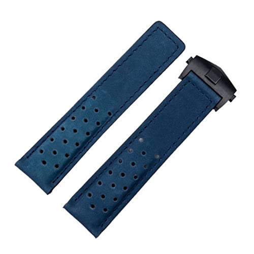 SHZZHS 20 mm 22 mm 24 mm Uhrenarmband aus echtem, mattiertem Leder für Tag-Armband für HEUER Carrera AQUARACER Monaco F1 Uhrenarmband-Armbandschnalle von SHZZHS