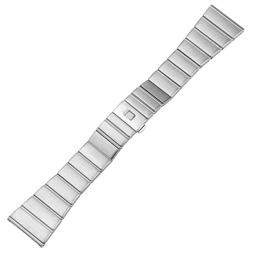 SHZZHS Edelstahl-Armband für Omega-Uhrenarmband 15 mm, 17 mm, 18 mm, 23 mm, 25 mm, massives Metall-Uhrenarmband, Stahlarmband von SHZZHS
