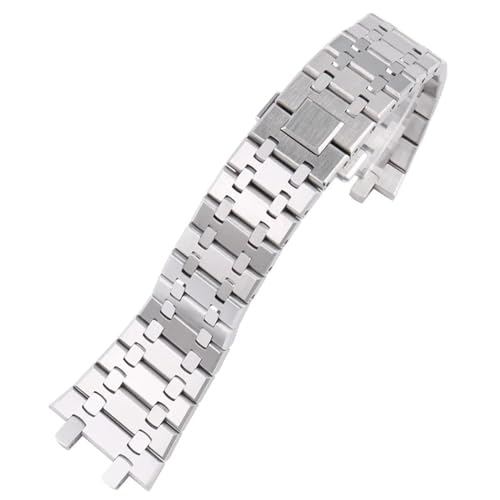 SHZZHS Für AP Royal Oak Feinstahl-Uhrenarmband 15400/26331/15500 Herren-Uhrenkette 26 mm 28 mm Uhrenarmband-Zubehör von SHZZHS