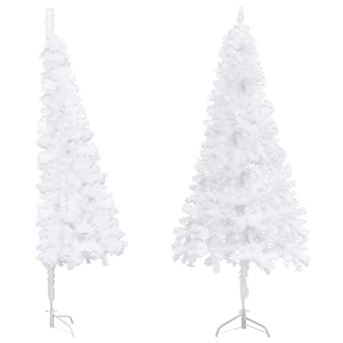 SHZZHS Künstlicher Weihnachtsbaum für die Ecke, halber Weihnachtsbaum, Weihnachtsdekoration, Weihnachtsbaum, Weihnachtsdekoration, Weihnachtsschmuck, PVC, 210 cm, Weiß, modisch von SHZZHS