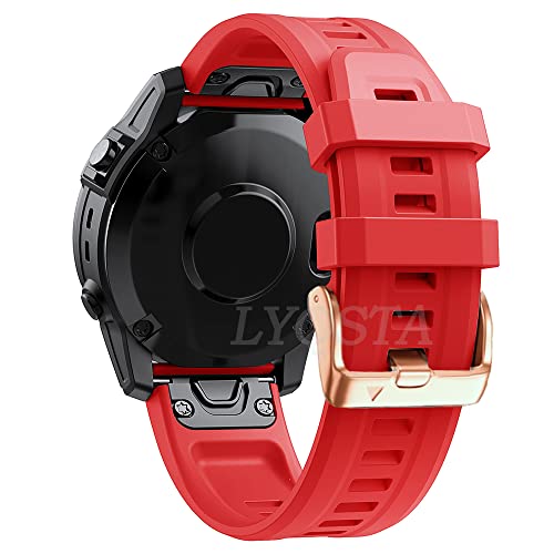 SHZZHS Neu 20mm Smart Silikon Ersatz Riemen Für Fenix ​​7S 6S 6SPro 5S 5SPlus Quick Release Rose Gold Schnalle Armband Band von SHZZHS