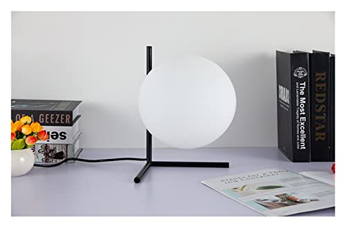 SHZZHS Schreibtischlampen, Nachttischlampen mit weißen Stoffschirmen für Wohnzimmer, Familienschlafzimmer, Nachttisch, Büro, Moderne Nachttischlampen (Farbe: 12 Watt, 3 Farben, Schwarz, Größe: B) von SHZZHS