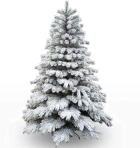 SHZZHS Weihnachtsbaum Xmas Tree Christbaum Schneebeflockter Weihnachtsbaum Premium Klappfichte mit massivem Metall Le Weihnachtsbaum (180cm) Modisch von SHZZHS