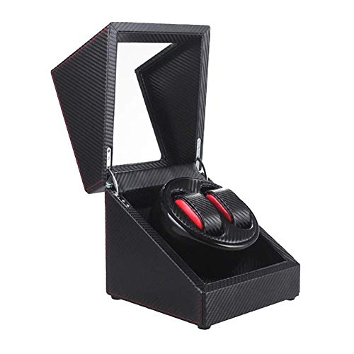 Unisex Watch Winder Automatic Wood Double Rotation Winders Deluxe Silent Motor Wood Box 4 Modes 2 Power Supply Mode-19.5×18×18CM (C) von SHZZHS